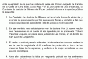 COMISIÓN DE JUSTICIA DE GÉNERO DEL PODER JUDICIAL – PRONUNCIAMIENTO