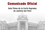 CORTE SUPREMA DE JUSTICIA DE LA REPÚBLICA – COMUNICADO OFICIAL