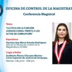 JEFA DE LA OCMA BRINDARÁ CONFERENCIA MAGISTRAL EN EVENTO ACADÉMICO DE LA ODECMA DE AREQUIPA