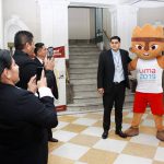 MASCOTA ‘MILCO’ DE JUEGOS PANAMERICANOS 2019 VISITA PALACIO DE JUSTICIA