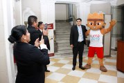 MASCOTA ‘MILCO’ DE JUEGOS PANAMERICANOS 2019 VISITA PALACIO DE JUSTICIA