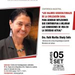 INVESTIGADORA RUTH SHADY EXPONDRÁ SOBRE IMPORTANCIA DE CARAL ESTE JUEVES 05 EN PALACIO DE JUSTICIA