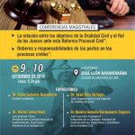 DICTARÁN CONFERENCIAS MAGISTRALES A ABOGADOS PARA CAPACITARLOS EN NUEVO MODELO DE ORALIDAD CIVIL