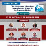 INICIAN INSCRIPCIÓN PARA CURSO VIRTUAL SOBRE EL ROL DEL ABOGADO LITIGANTE EN AUDIENCIAS ORALES DE PROCESOS CIVILES