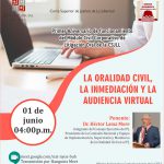 EXPONDRÁN SOBRE ORALIDAD CIVIL Y AUDIENCIAS VIRTUALES POR PRIMER ANIVERSARIO DE MÓDULO EN CORTE DE LA LIBERTAD